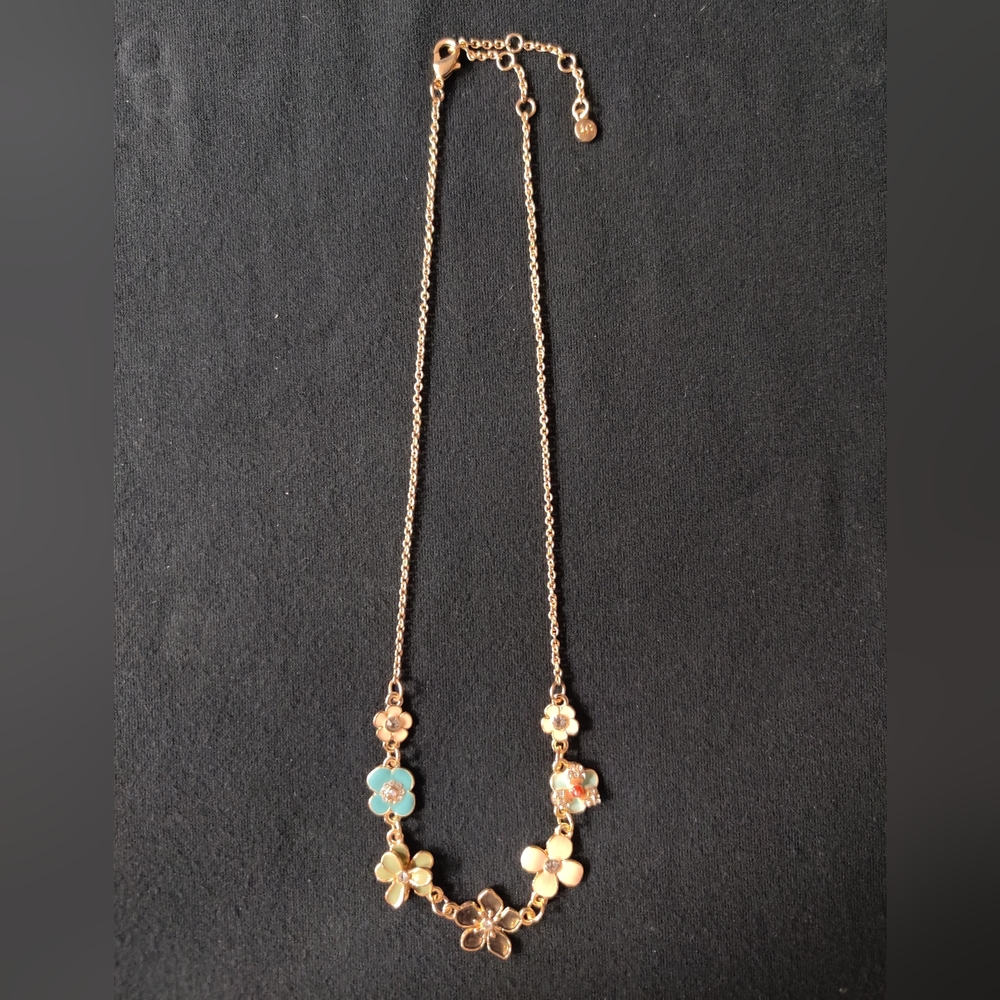 Lauren Conrad Enameled Flowers Necklace